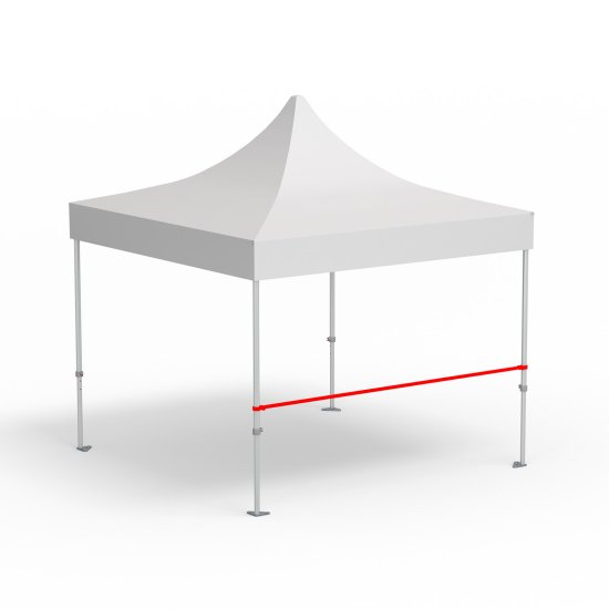 Barre transversale pour cloison mi-hauteur, longueur 3 m