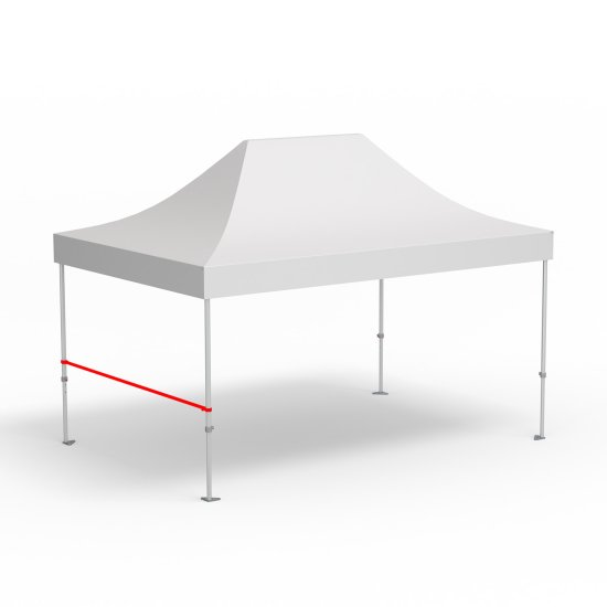 Barre transversale pour cloison mi-hauteur, longueur 3 m