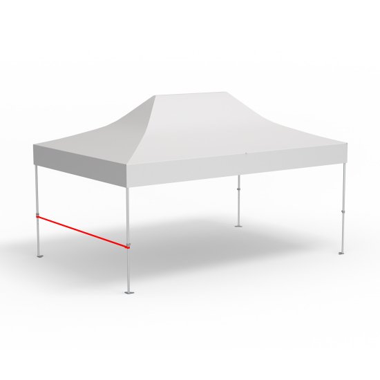 Barre transversale pour cloison mi-hauteur, longueur 4 m