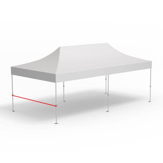 Barre transversale pour cloison mi-hauteur, longueur 4 m