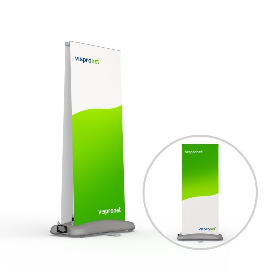 Roll Up Select Outdoor, double face, pied remplissable d'eau 26 l