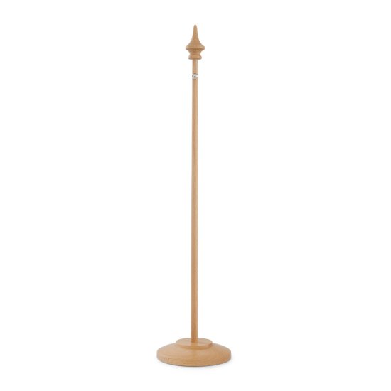 Support bannière de table - bois, assiette bombée, ht. 42 cm
