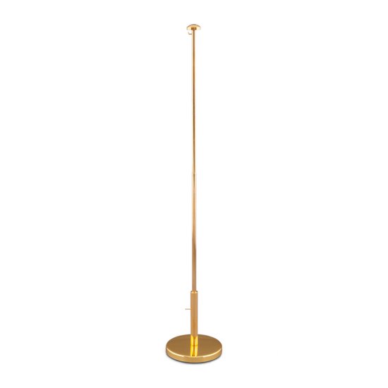 Socle drapeau de table télescopique - doré - hauteur 33-52 cm