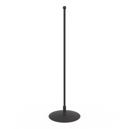 Support bannière de table, métal, noir - hauteur 30 cm