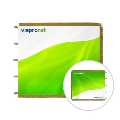 Drapeaux de prestige &ndash; double face, avec franges