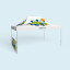 Pavillon Select : ici avec 1 cloison mi-haute, longueur 4 m