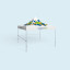 Pavillon Select avec 2 barres transversales pour cloisons mi-hauteur