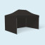 Tente pliable Premium 3 x 4,5 m, avec 3 cloisons pleines, noir