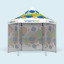 Tente pliable imprimée Select Hexagon 4 m, 3 cloisons pleines