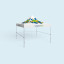 Pavillon pliable Select avec 3 barres pour cloisons mi hautes