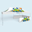 Pavillon Select, ici avec 3 cloisons mi hauteur