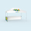 Pavillon pliable Select, exemple avec 2 cloisons mi-hauteur