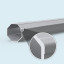 Poteaux : profilés d’aluminium haut de gamme, renforcés 