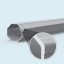 Poteaux : profilés d’aluminium haut de gamme, renforcés