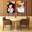 Toile tendue personnalisée avec Q-Frame® - décoration dans un café vintage