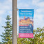 Street Banner Basic, fixé sur un mât de lampadaire