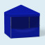 Tente pliante Compact 3 x 3 m avec cloisons de tente - couleur bleu