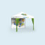 Tente Select 3 x 3 m : 1 cloison pleine + 2 tentures décoratives - vert tilleul