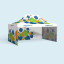 Tente pliable, impression personnalisée du toit et des 3 cloisons pleines