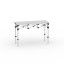 Table pliante en aluminium, 150 x 55 cm, sans partie imprimée
