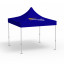 Pavillon pliable Premium, 3 x 3 m, bleu, toit avec 1 logo imprimé (Coté 1)