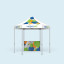 Pavillon pliant Select Hexagon + 1 cloison mi-hauteur, 1,5 m de long