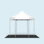Pavillon Select Hexagon 3 m avec plancher clipsable et antidérapant, 3 m
