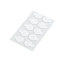 Pastilles adhésives, transparentes, ø 15 mm - jeu de 10 pastilles