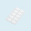 Pastilles transparentes, adhésives, ø 15 mm -plaquette de 10 pièces
