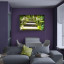 Cadre éclairé Q-Frame® LS : décoration d'ambiance dans le salon