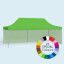 Tente pliable Select 4 x 8 m - avec 2 parois pleines, couleur ici : vert tilleul