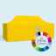 Tente pliable Select 4 x 8 m - 3 parois pleines + 1 avec porte à droite, couleur jaune soleil 