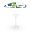 Table debout avec trou de parasol et bouchon, utilisable avec ou sans pararol