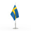 Nationalfahnen als Tischfahne, Schweden