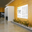 Plaque composite aluminium - panneau informatif dans un hall d'entrée