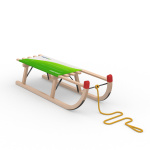 Luge Davos avec corde de traîneau à boucles (accessoires optionnels)