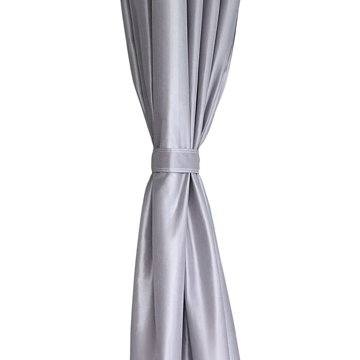 Écharpe décorative maintenue par un ruban décoratif élégamment enroulé