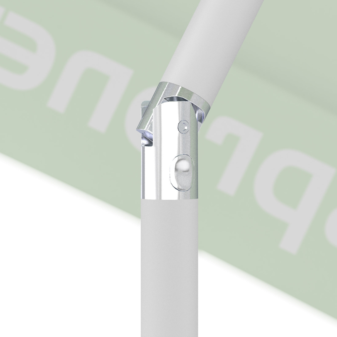 Petit parasol avec manivelle, couronne inclinable