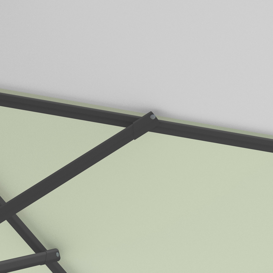 Petit parasol avec manivelle, armature robuste