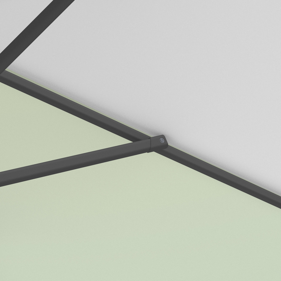 Petit parasol avec manivelle, armature robuste