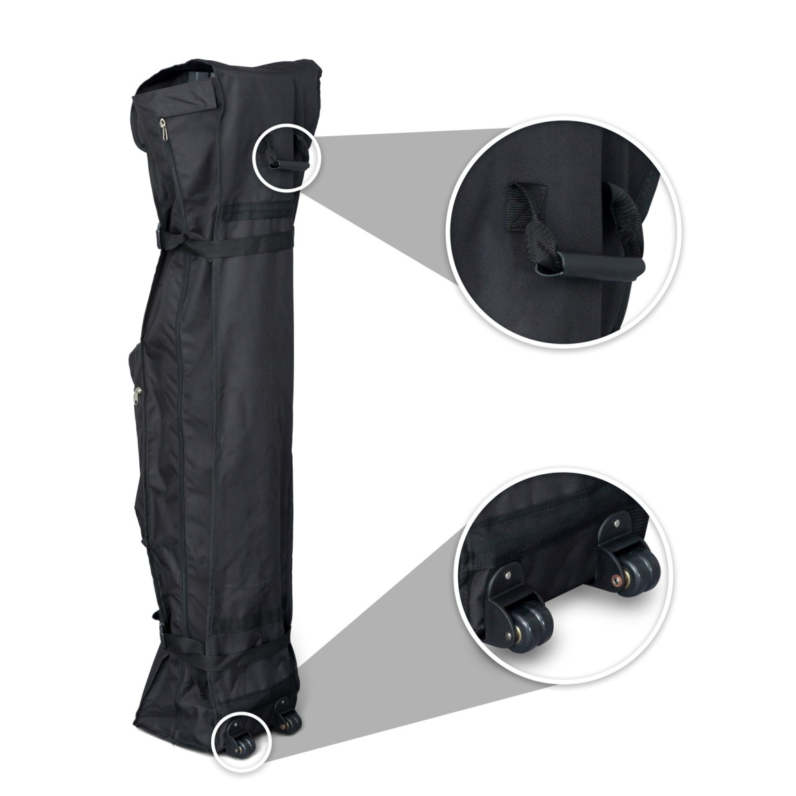 Trolley avec poignée et roulettes pour déplacement et stockage de la structure