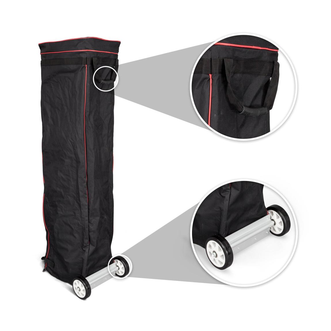 Chariot en tissu, avec poignée et roues robustes pour un transport facile