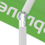 Petit parasol avec manivelle, couronne inclinable