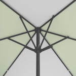 Petit parasol avec manivelle, couronne vue de dessous