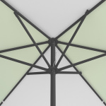 Petit parasol avec manivelle, couronne vue de dessous