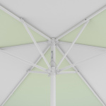 Parasol / petit parasol avec manivelle, vue de la couronne par en-dessous