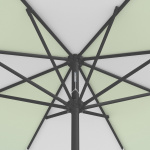 Parasol / petit parasol avec manivelle, vue de la couronne par en-dessous