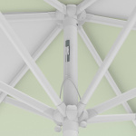 Petit parasol avec manivelle, détail du cordage