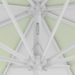 Parasol / petit parasol avec manivelle, détail du mécanisme à corde