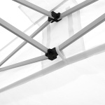 Fixation de l'auvent par boucles autoagrippantes